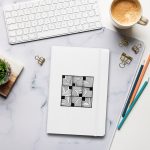 Geometrisches Hardcover Notizbuch – Zentangle-Muster mit elastischem Verschluss & Innentasche – Bild 4