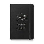 Schwarzes Hardcover-Notizbuch „Meine Umwege haben Aussicht“ mit cremefarbenem Bergmotiv