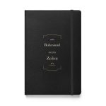 Schwarzes Hardcover-Notizbuch „Mein Ruhestand hat freie Zeilen“, Vorderseite