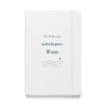 Weißes Hardcover-Notizbuch „Wo Wellen sind, wachsen Worte“, Vorderseite