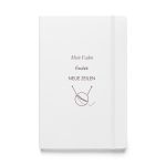 Weißes Hardcover-Notizbuch „Mein Faden findet neue Zeilen“, Vorderseite