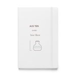 Weißes Hardcover-Notizbuch „Aus Ton werden leise Ideen“, Vorderseite